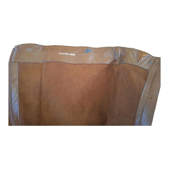 Gianni Bini Boots Southwestern Boho Leather Knee High Aztec Embroidered Suede 10 - Picture 14 of 16